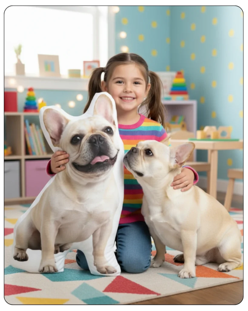 Προσωποποιημένη μαξιλάρα Αγαπίνο σκύλου με φωτογραφία και μορφή