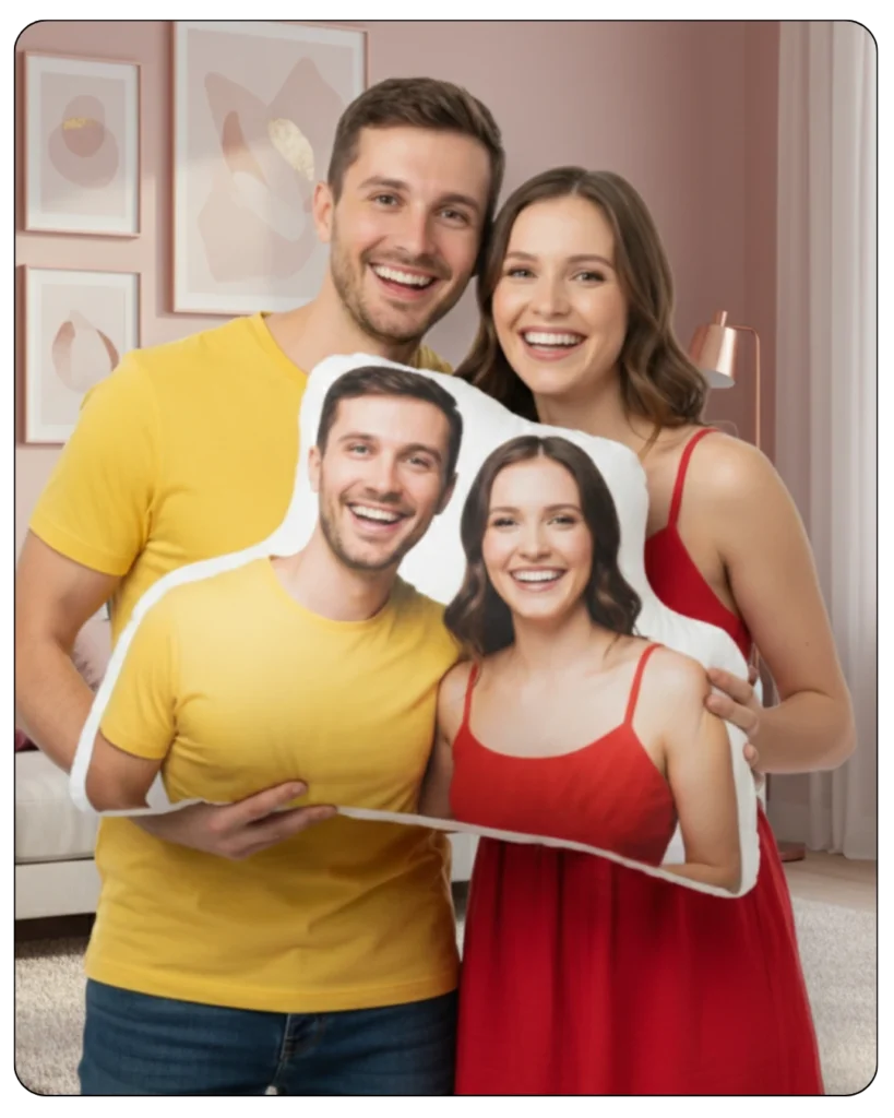 Προσωποποιημένες μαξιλάρες Αγαπίνο για ζευγάρια με φωτογραφία και μορφή