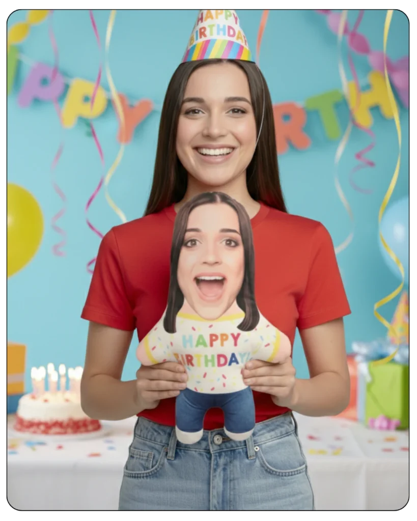 Μαξιλαράκι Mini Εγώ δώρο γενεθλίων με φωτογραφία