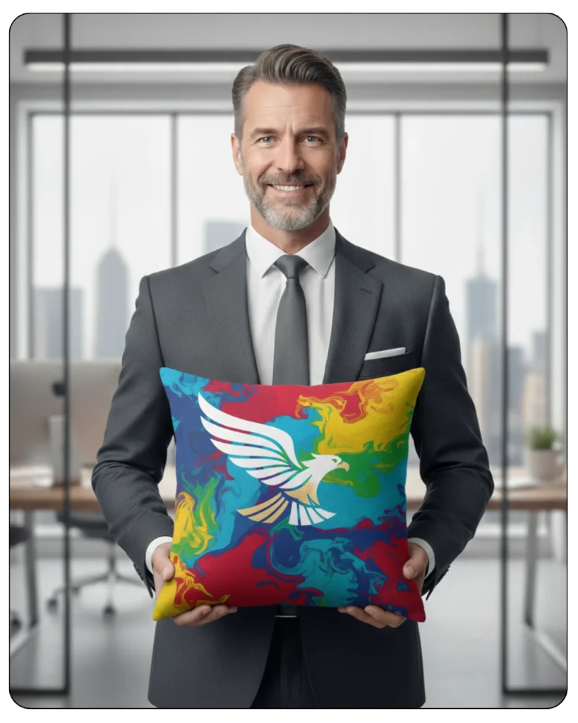 Εταιρικό μαξιλάρι δώρο με λογότυπο ή φωτογραφία