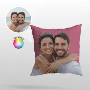 Προσωποποιημένο μαξιλάρι με φωτογραφία και επιλογή χρώματος φόντου – μοναδικό διακοσμητικό δώρο