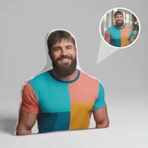 Προσωποποιημένο μαξιλάρι με φωτογραφία και σχήμα άνδρα