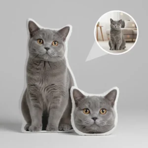 Προσωποποιημένο μαξιλάρι με φωτογραφία και σχήμα γάτας