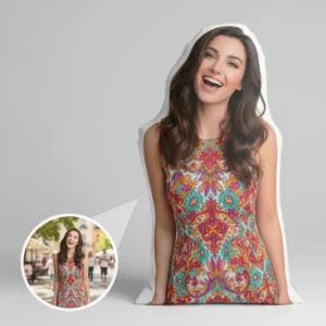 Προσωποποιημένο μαξιλάρι με φωτογραφία και σχήμα γυναίκας